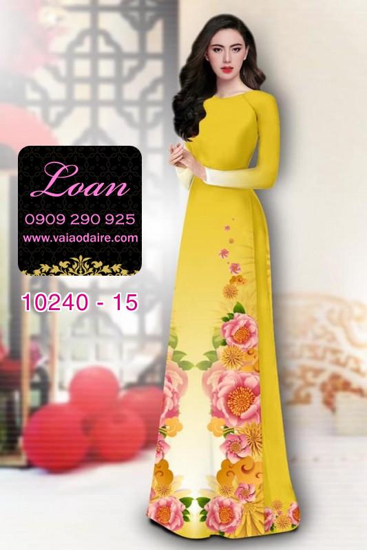 Vải áo dài hoa hồng