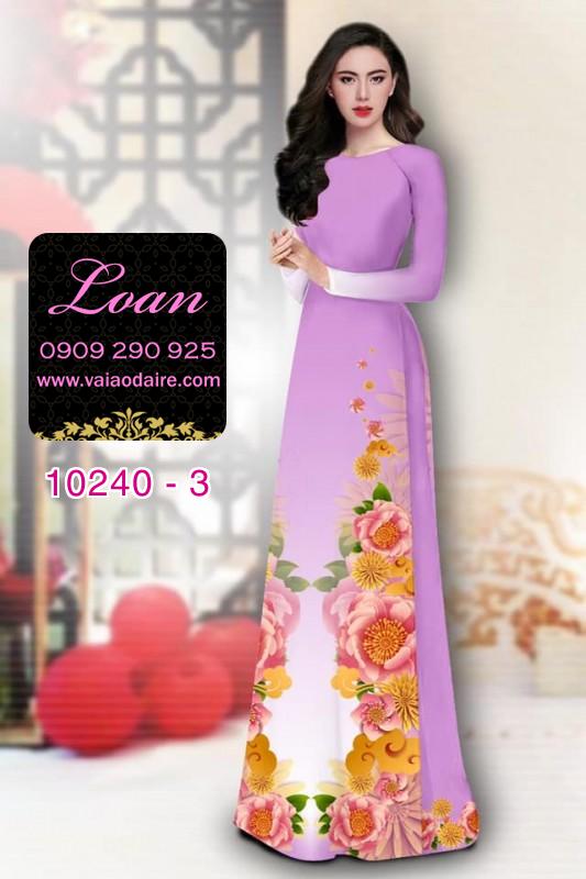 Vải áo dài hoa hồng