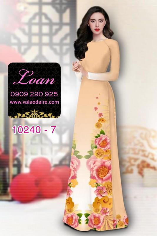 Vải áo dài hoa hồng