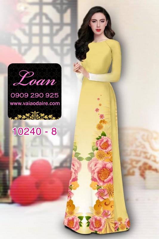 Vải áo dài hoa hồng