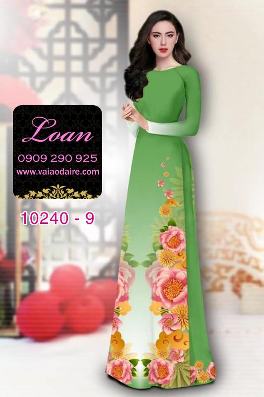 Vải áo dài hoa hồng