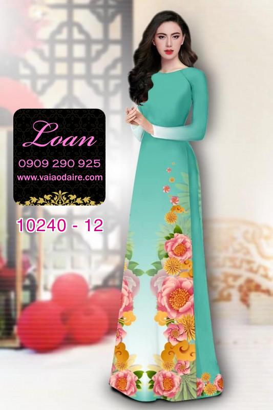 Vải áo dài hoa hồng
