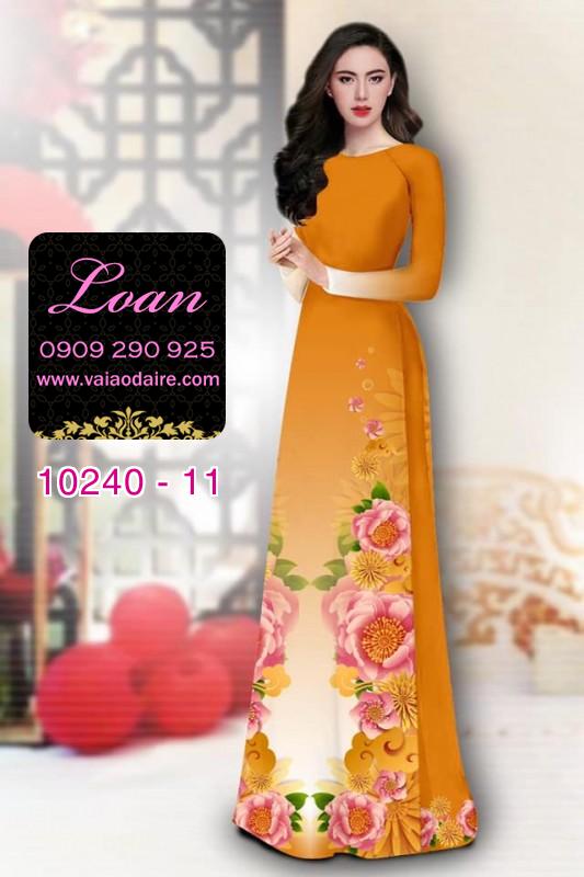 Vải áo dài hoa hồng