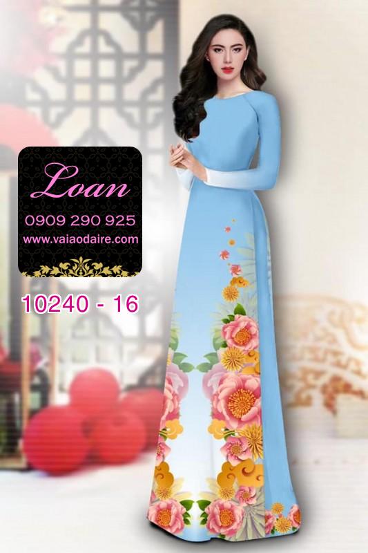 Vải áo dài hoa hồng
