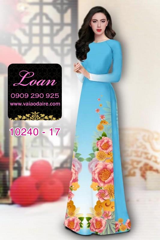 Vải áo dài hoa hồng