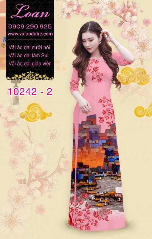 Vải áo dài phong cảnh
