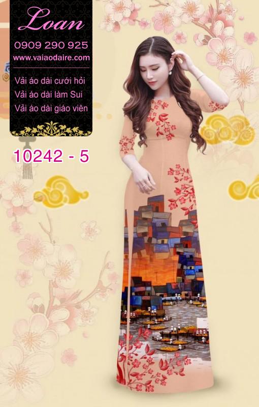 Vải áo dài phong cảnh