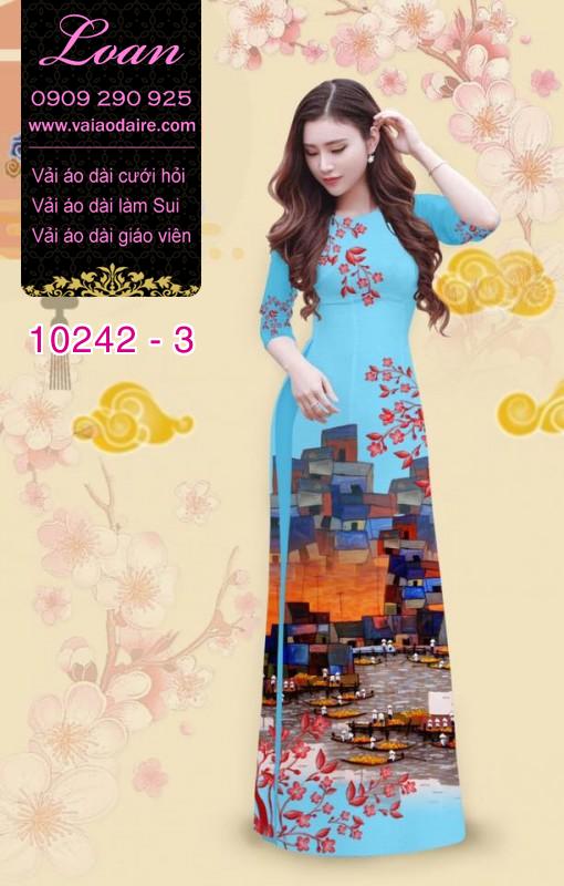 Vải áo dài phong cảnh