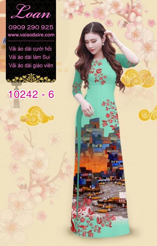 Vải áo dài phong cảnh