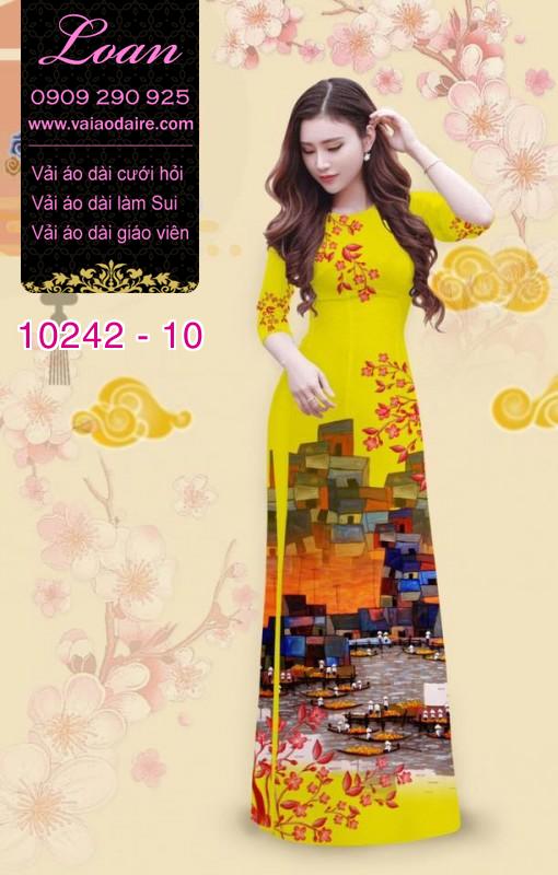 Vải áo dài phong cảnh