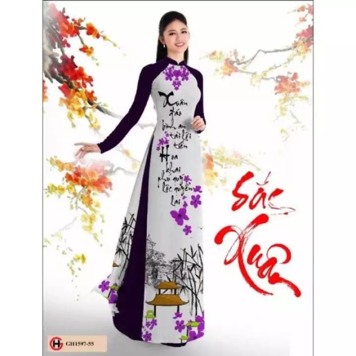 Vải áo dài đặt in