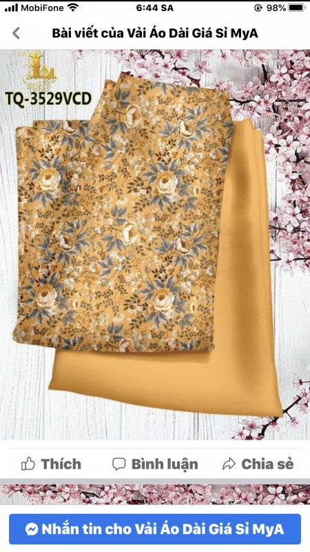 Vải áo dài đặt in