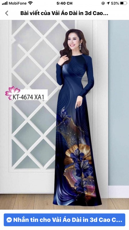 Vải áo dài đặt in