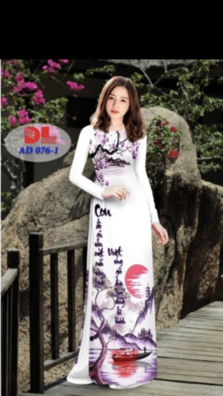 Vải áo dài đặt in