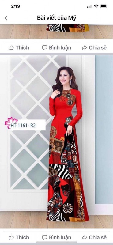 Vải áo dài đặt in