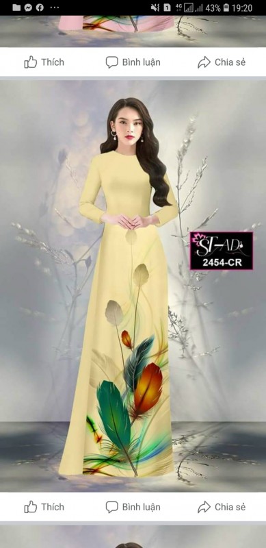 Vải áo dài đặt in