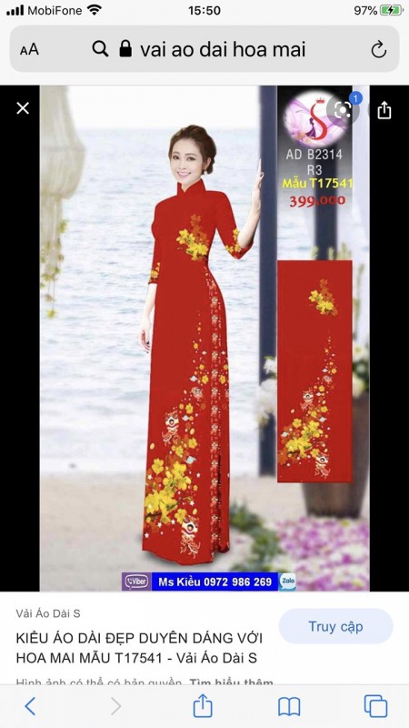 Vải áo dài đặt in