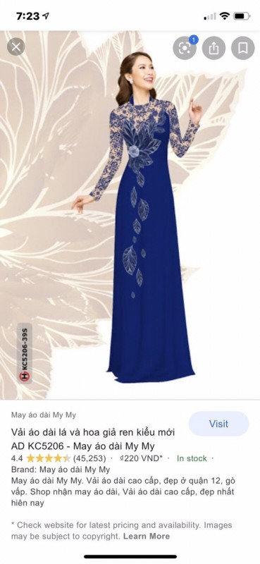 Vải áo dài đặt in