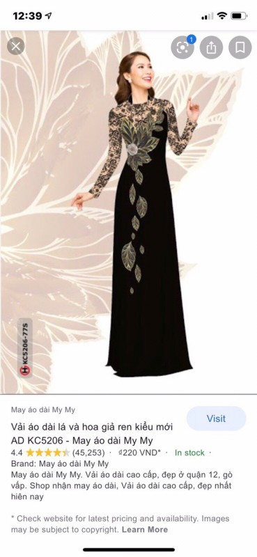 Vải áo dài đặt in