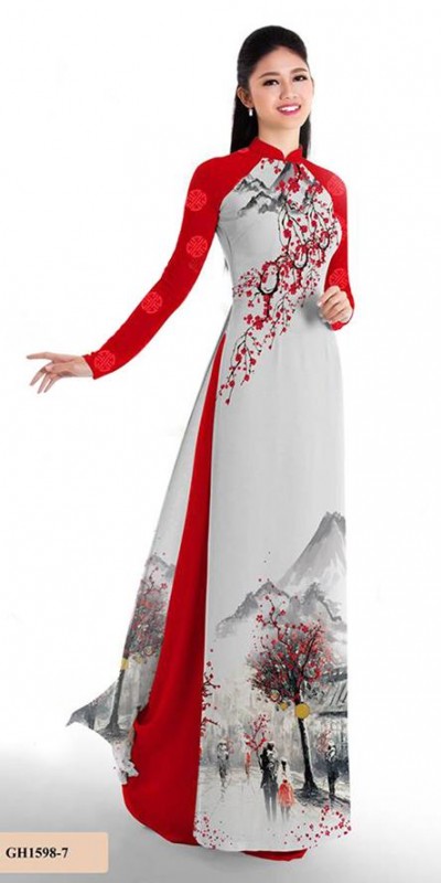 Vải áo dài đặt in