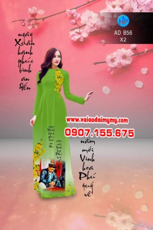 Vải áo dài đặt in