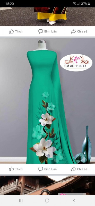 Vải áo dài đặt in