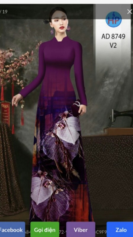 Vải áo dài đặt in