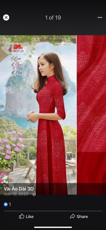 Vải áo dài đặt in