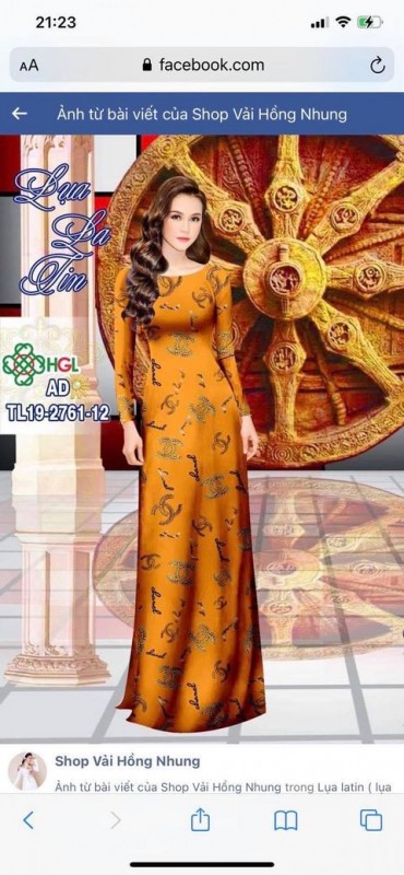 Vải áo dài đặt in