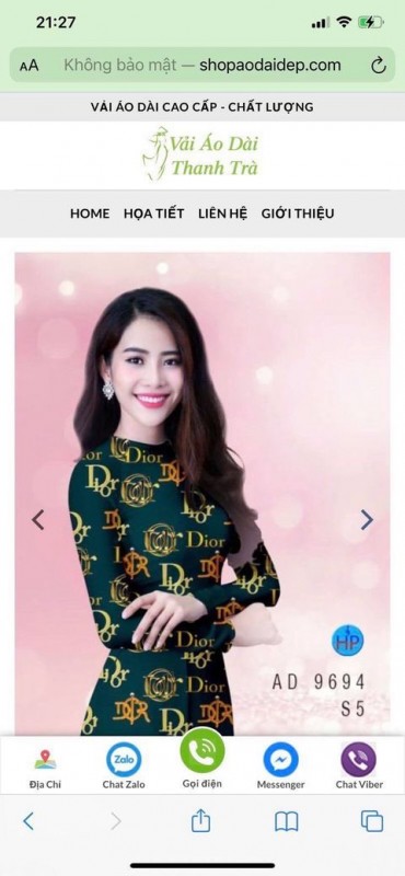 Vải áo dài đặt in