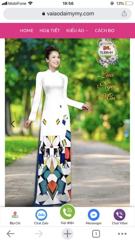 Vải áo dài đặt in