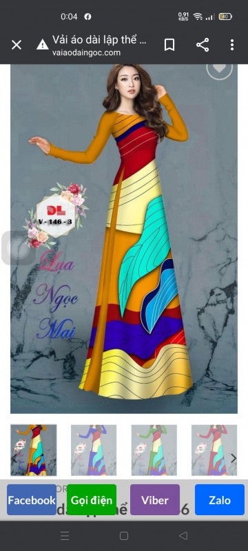 Vải áo dài đặt in