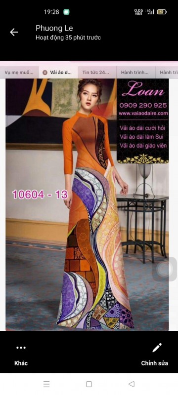 Vải áo dài đặt in