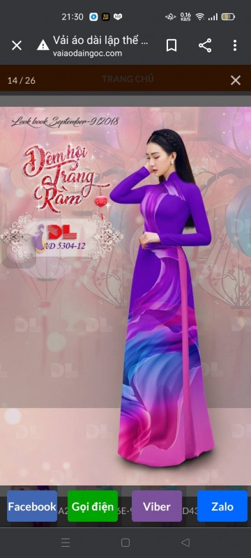 Vải áo dài đặt in