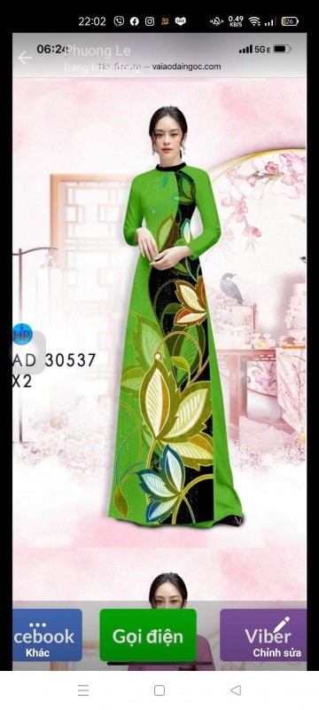 Vải áo dài đặt in