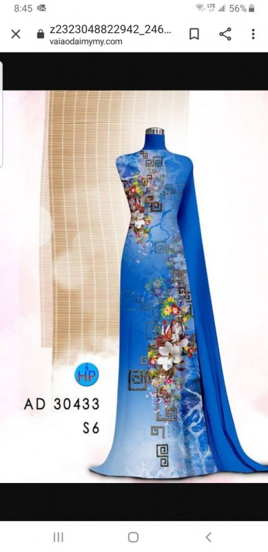 Vải áo dài đặt in