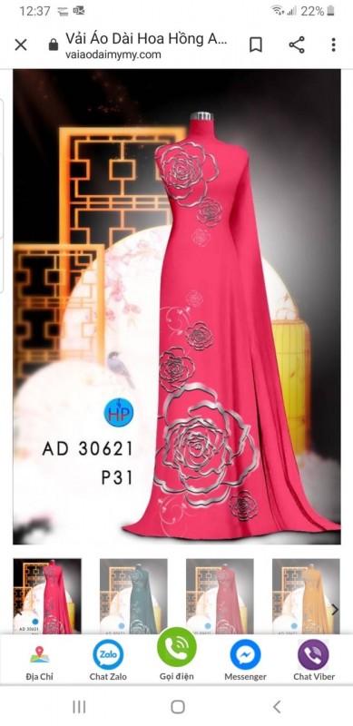 Vải áo dài đặt in