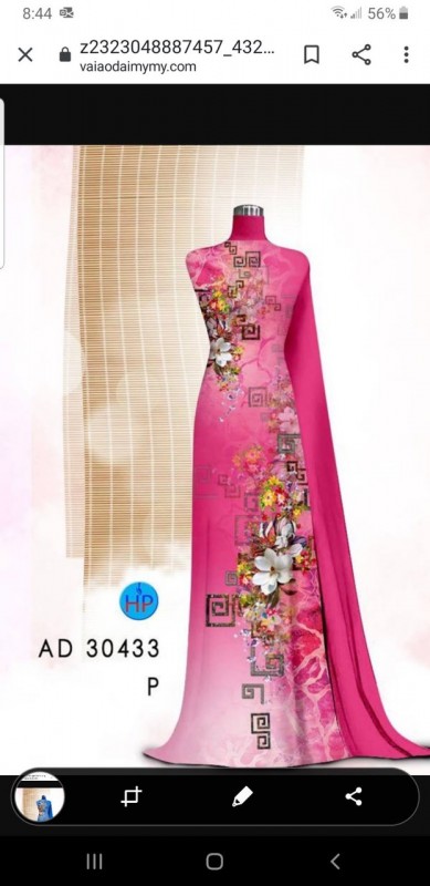 Vải áo dài đặt in