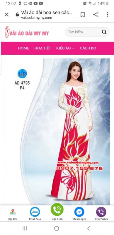 Vải áo dài đặt in