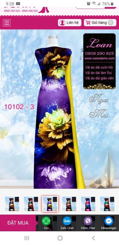 Vải áo dài đặt in