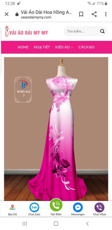 Vải áo dài đặt in