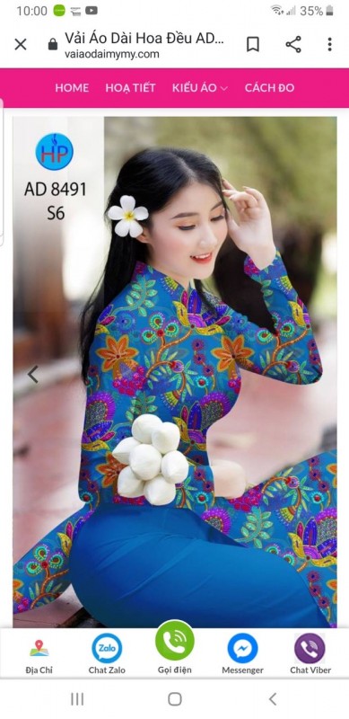 Vải áo dài đặt in