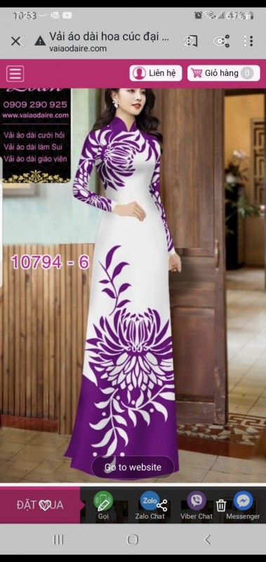 Vải áo dài đặt in