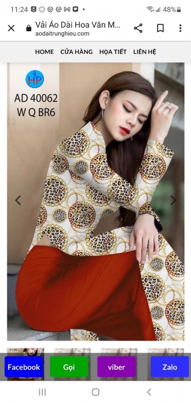 Vải áo dài đặt in