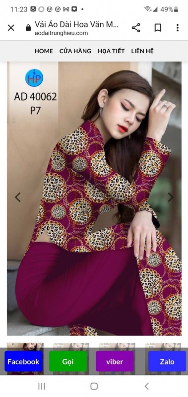 Vải áo dài đặt in