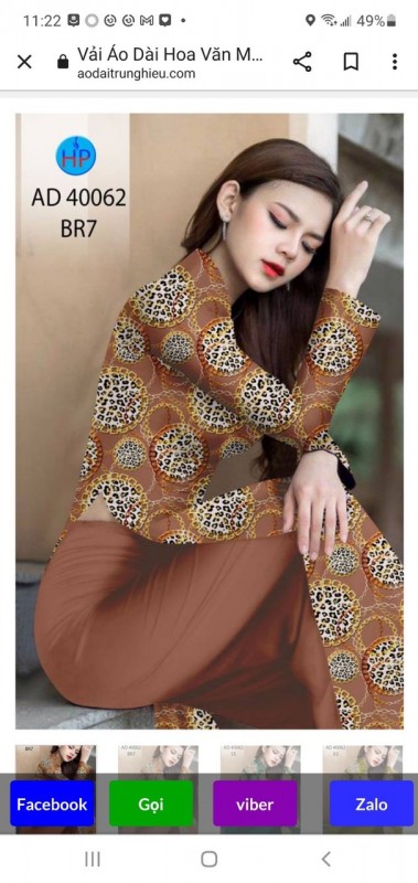 Vải áo dài đặt in