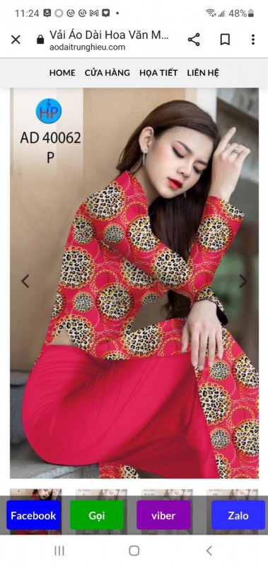 Vải áo dài đặt in