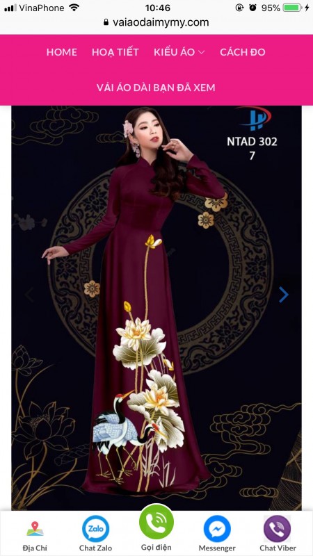 Vải áo dài đặt in