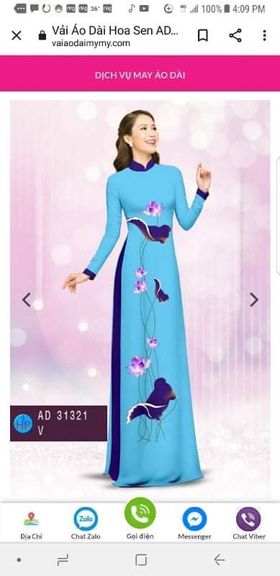 Vải áo dài đặt in