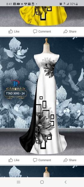 Vải áo dài đặt in